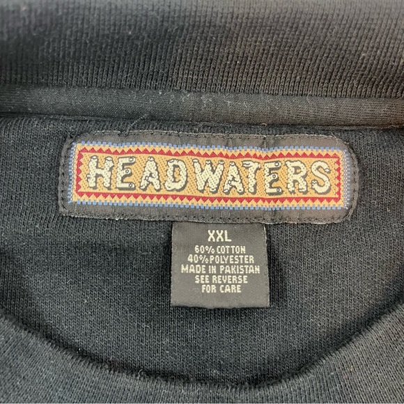 Vtg Headwaters Leader Of The Pack Wolf Embroidered Crewneck Pullover Y2K Boxy - Picture 5 of 9